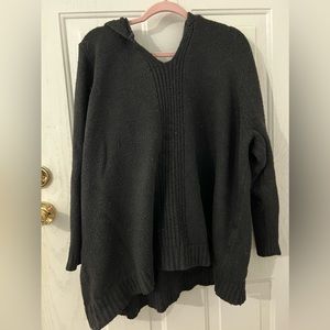 Lane Bryant black hooded sweater